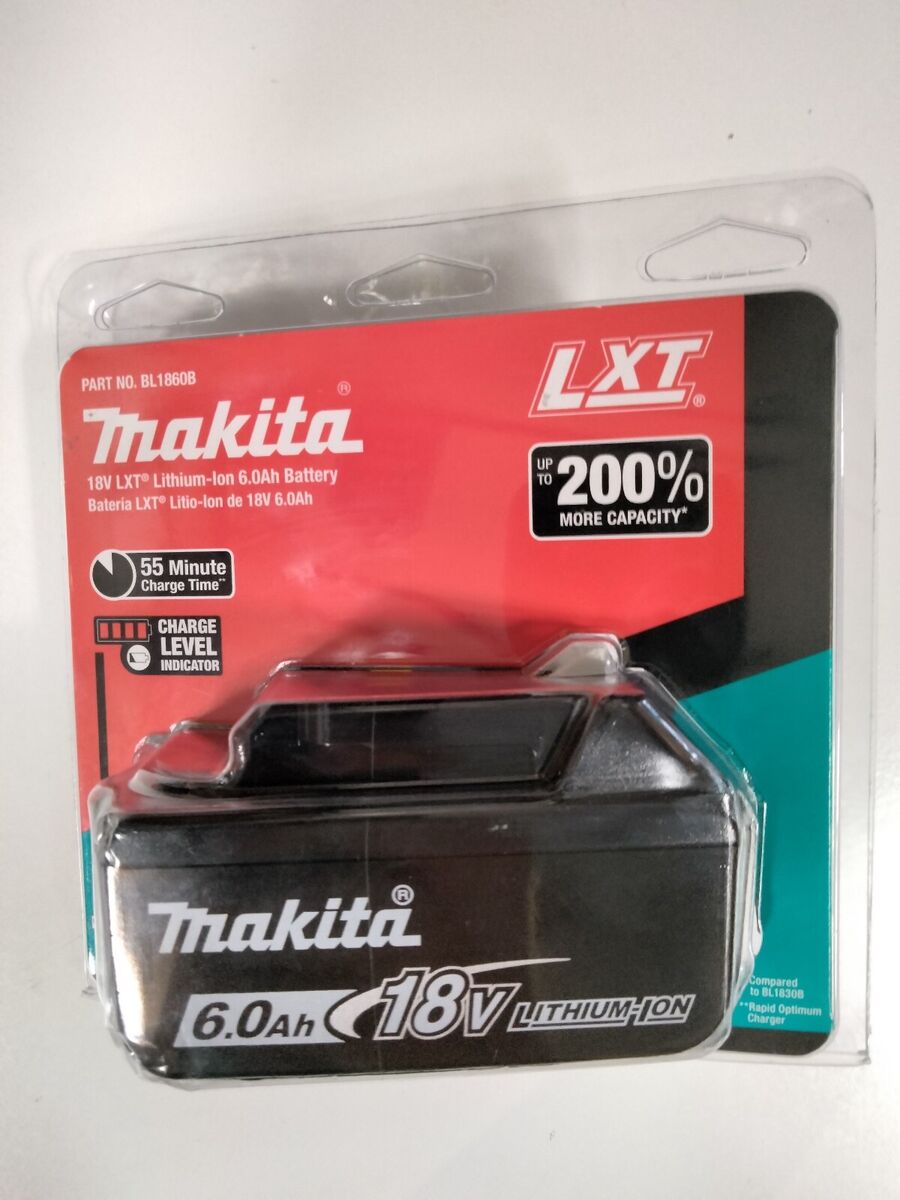 100% GENUINE Makita 18V Battery 6.0 AH MODEL BL1860B in original sealed  package