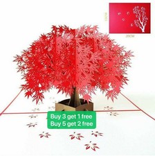 Japanese Maple 3D Pop Up Card Anniversary Greeting Birthday Wedding Mother Day