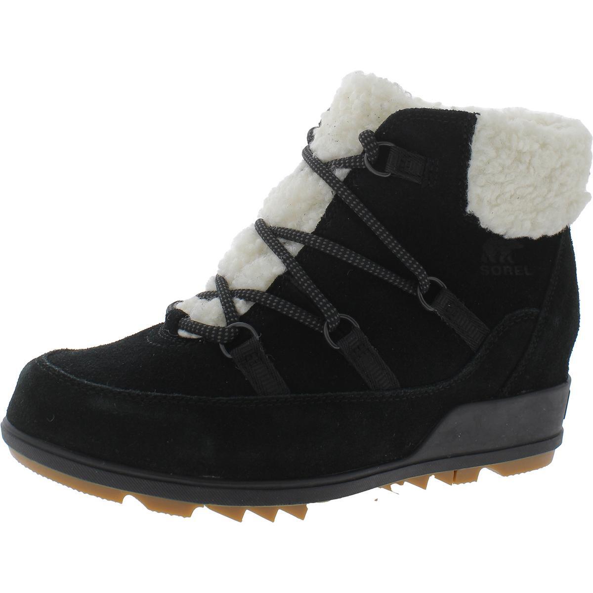 Sorel женские походные ботинки Evie Cozy из искусственной замши и меха с миндалевидным носком, обувь BHFO 8216