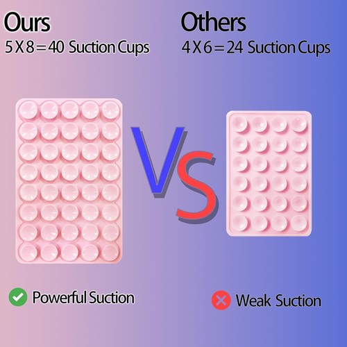 Silicone Suction Cup Phone Case Mount Double Sided Hands-Free Strong Grip Holder - Picture 51 of 90