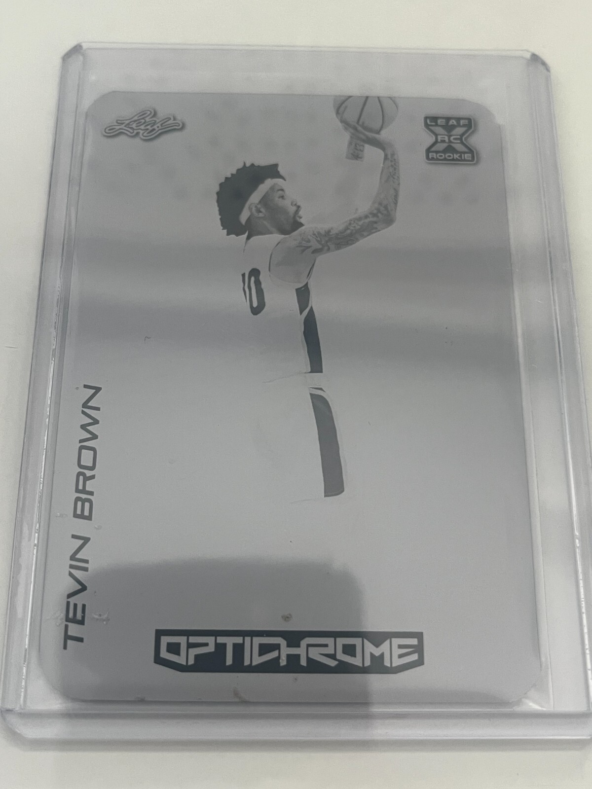TEVIN BROWN 2022-23 Leaf Optichrome Basketball Black Plate #BA-TB1 #'d 1/1 RC