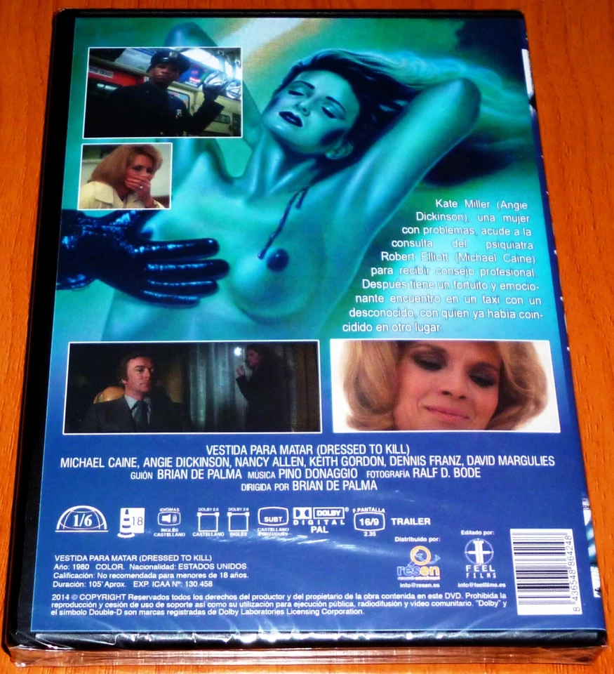 VESTIDA PARA MATAR / Dressed to Kill .1980 (Dvd R2) English Español - Precintada - Imagen 2 de 2