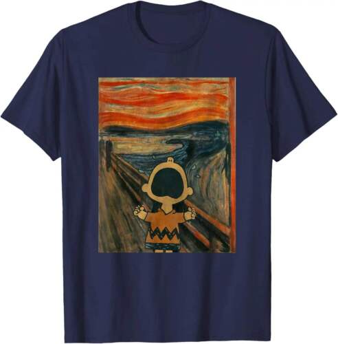 Peanuts Charlie Brown Scream Artsy T-Shirt Tops Tshirt Graphic Tees Women's T-sh - Picture 11 of 24