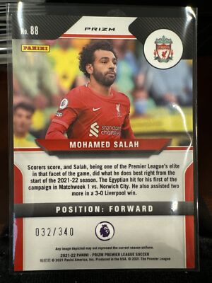 Panini W杯 Prizm Soccer Salah サラー カード 2022-23 MOHAMED SALAH PANINI PRIZM PREMIER LEAGUE