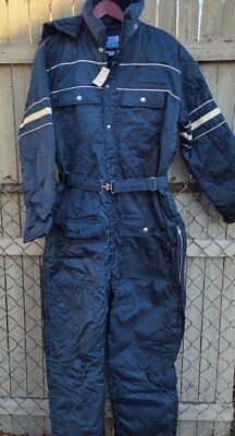 Vtg KMART Sears Work Leisure Insulated Snowsuit Coveralls Snowmobile Suit Large