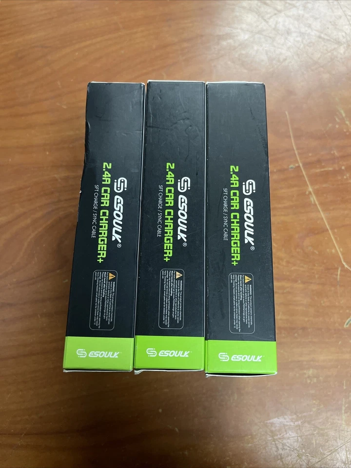 ЛОТ ИЗ 3 ПК 12 Вт 2.4A двойной USB путешествий настенное зарядное устройство с 5 футов типа C зарядки - Изображение 4 из 4