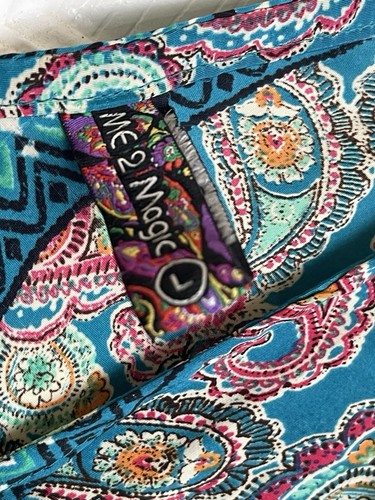 Me 2 Magic Anthropologie Vibrant Paisley Print Multicolored Flowy Dress Size L - Bild 6 von 8