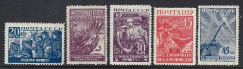 B&D: 1942-43 Russia Scott 873-877 MNH, fault