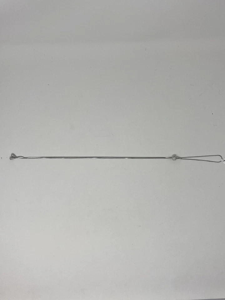 14 K White Gold filled Slidable Ball Necklace with balls 35 Inch Total, GF207 Foto 2 de 3