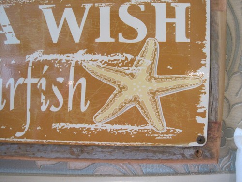 "Letrero ""Haz un deseo upon una estrella de mar"" - letrero de madera personalizado - decoración de playa - costa" - Imagen 5 de 6