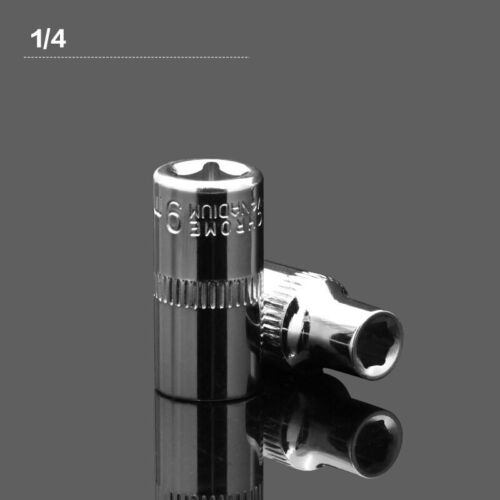 Hex Socket Set 1/4" Driver Metric Standard Shallow Sockets 4-14mm Fully Polished - Picture 7 of 8