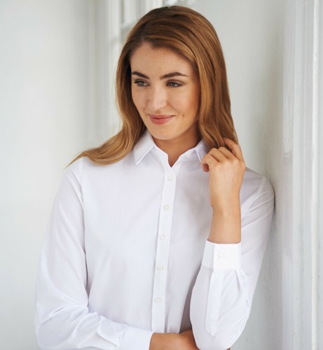 Blusa mujer clásica manga larga blusa mujer ligera talla grande 32-58 - Imagen 2 de 5
