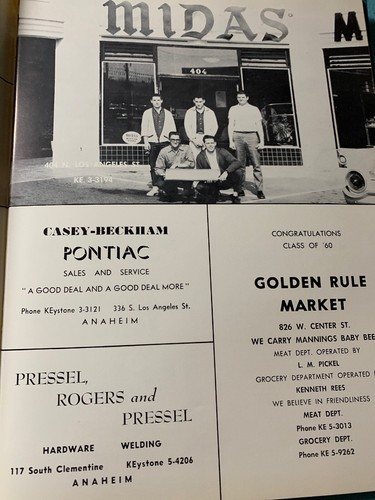 Anaheim High School Yearbook Colonist 1960 Memories - Picture 11 of 12