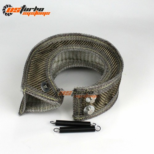 T3 GT30 GT35 Turbo Heat Shield Blanket + 2'' 50FT Exhaust Header Wrap Tape - Picture 2 of 10