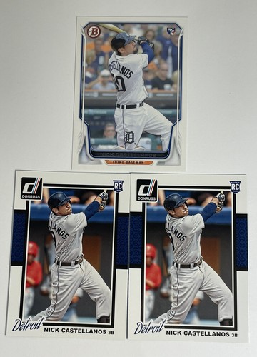 Nick Castellanos RC 3 Lot 2014 Bowman #127, Donruss FREE SHIPPING