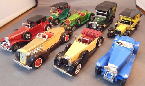 LOT OF EIGHT MATCHBOX LESNEY DIECAST CARS MODELS OF YESTERYEAR EUC WITHOUT BOX - Picture 1 of 8