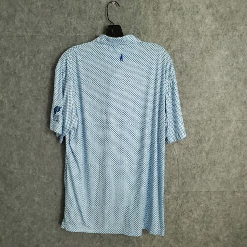 Polo Johnnie-O peso piuma uomo taglia media blu geometrica sport golf - Foto 2 di 12