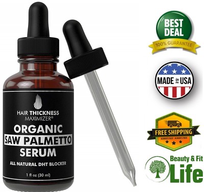 Organic Saw Palmetto Oil Serum 1 Oz Anti Hair Loss Hair Thinning