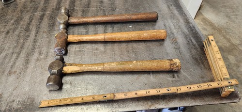 Martillos Peen Bola Larga 3 Piezas De Colección 2x Armstrong 1x Stanley 16 OZ X 13" - Imagen 1 de 9