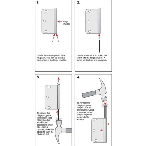NUEVO Everbilt 807737 Acabado de latón brillante Seguridad Paquete de 3 Bisagras de puerta ENVÍO GRATUITO - Imagen 5 de 6
