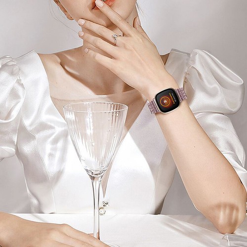 Bracelet en métal acier inoxydable maille montre bracelet pour Fitbit Versa 4/Sense 2 - Photo 5/20