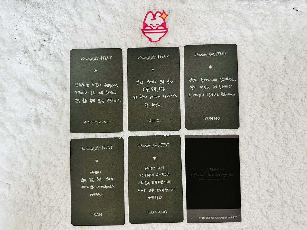 ATEEZ Photocard 6ea Set 4th ATINY MEMBERSHIP KIT instant photocard