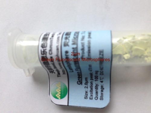 Green Fluorescent Monodisperse Polystyrene Microspheres Size 1, 2, 5, 10, 15 um  - Picture 2 of 10