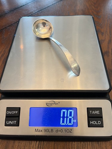 RLB, Rogers Lunt And Bowlen Sterling Silver Ladle ‘M’ Mono 24 Grams or .8 Ounces - Picture 7 of 7