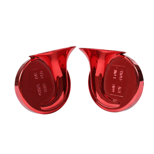 Pair Red Universal Car Horn Auto Horn 12V Horn Waterproof High Low Tone 120DB - Picture 7 of 12