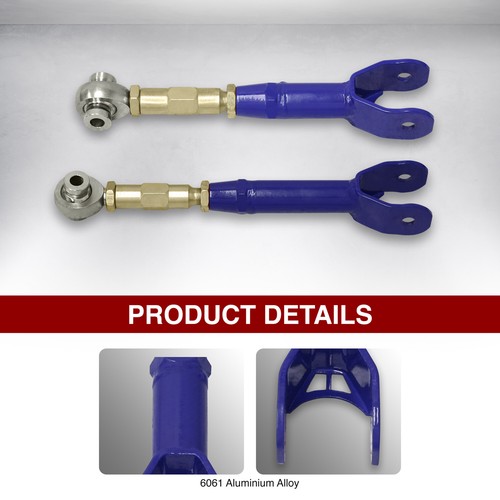 Blue Adjustable Rear Upper Trailing Control Arms Set For 2016-2024 Chevy Camaro - Picture 3 of 8