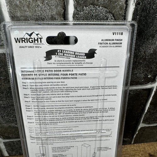 WRIGHT PRODUCTS 3.94-in Surface Mounted Sliding Patio Door Handleset V1118 - Picture 6 of 8
