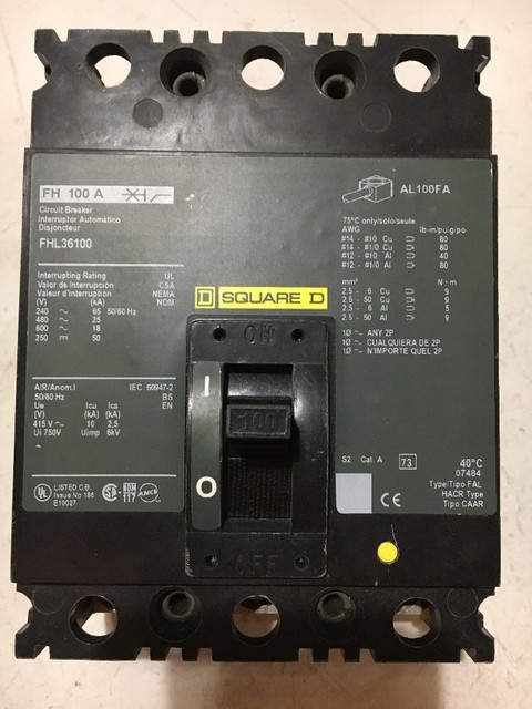 100 amp main breaker breaker load new square fhl36100 pole 100a 600vac 250vdc circuit breaker year warranty 100 amp 600 vac fhl36100 ebay 100 amp main breaker breaker load new square fhl36100 pole 100a 600vac 250vdc circuit breaker year warranty 100 amp 600 vac fhl36100 ebay
