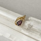 Gold Tone Pear Cut Garnet Pendant — photo 3