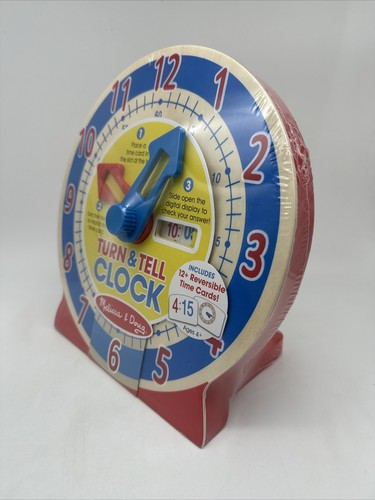 Reloj de madera Melissa & Doug Turn & Tell - Juguete educativo NUEVO - Imagen 19 de 22