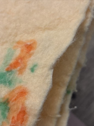 Vintage Chatham Blanket Double 91 X 70 Floral Orange Satin Trim MCM - Picture 16 of 20