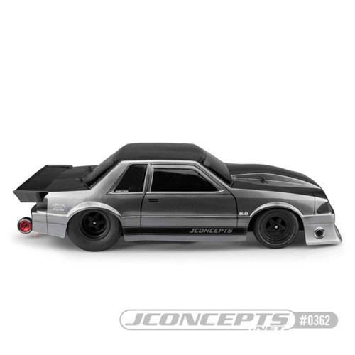 JConcepts 1991 Ford Mustang FOX Body LX Trunk 5.0 1/10 Drag CLEAR Body JCO0362 - Picture 1 of 1