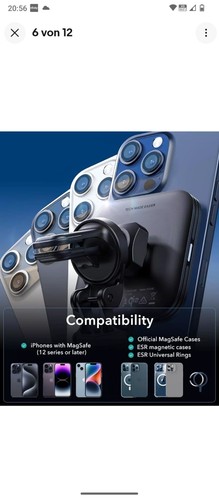 15W Magsafe Autoladegerät, Qi2 Zertifiziertes Laden, Magnetisches Kabelloses Aut - Bild 5 von 8