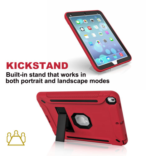 Shockproof Rubber Heavy Duty Case Stand Cover For iPad 9th/8th/7th/6th/5th/Air 2 - Picture 4 of 57