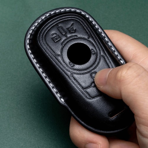 Genuine Leather Car Key Case Cover For GMC Yukon XL For Buick Envision Avenir - Picture 3 of 4