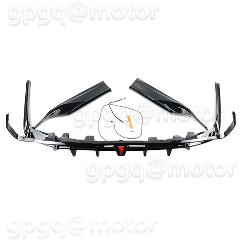 For Honda Accord 2021-2022 Gloss Blk Rear Bumper Diffuser + Apron Spats Splitter - Picture 2 of 11