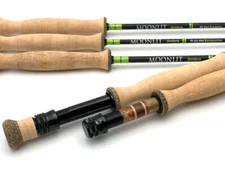 Moonlit Fly Fishing Umbra 8wt 9' 4pc Rod with Fighting Butt and Case Graphite