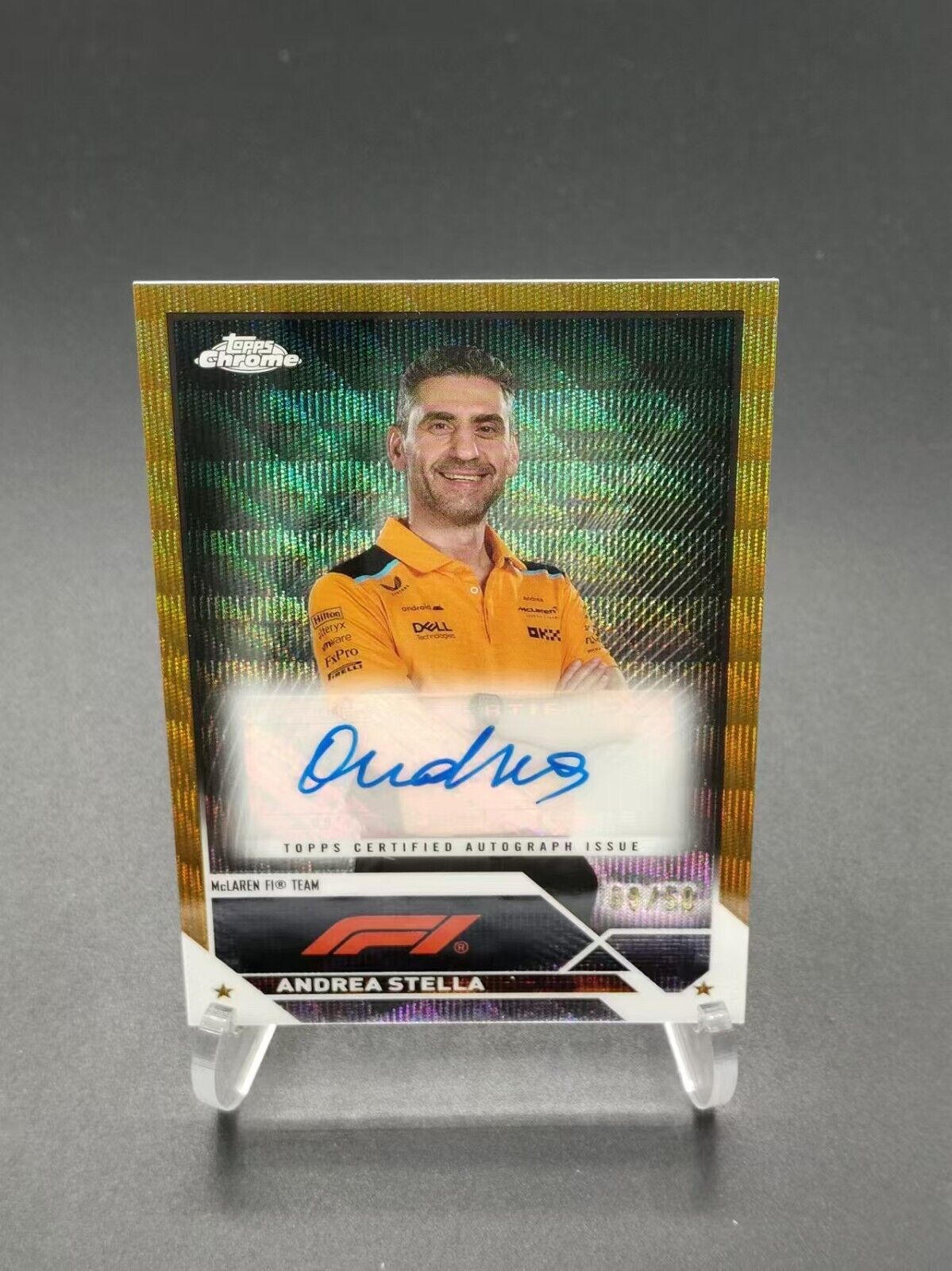 Andrea Stella 2023 Topps Chrome Formula 1 #CAC-AS Autographs Andrea Stella 2023 Topps Chrome Formula 1 #CAC-AS Autographs