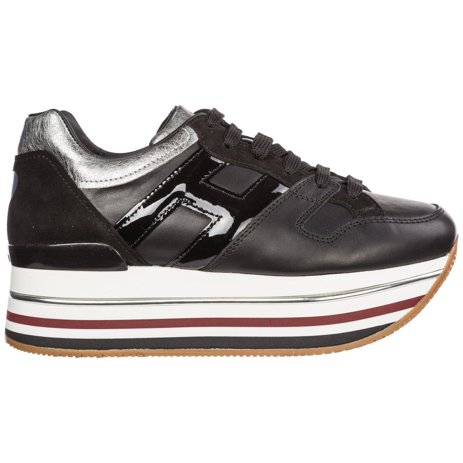 Hogan Para Mujeres Zapatos Cuero Zapatillas zapatillas New MAXI H222 Negro 01A sorteos de estadio Hogan Para Mujeres Mujeres Mujeres Zapatos Cuero Zapatillas zapatillas New MAXI H222 Negro 01A tienda en linea
