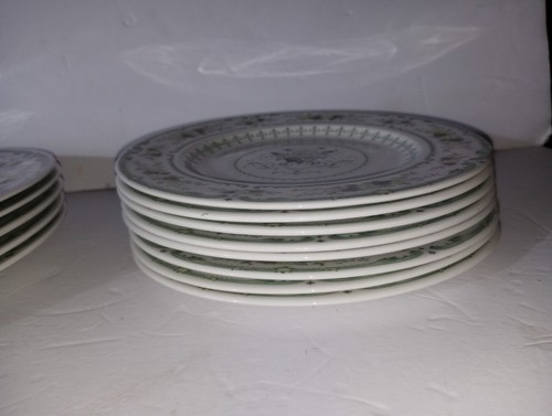 Royal Doulton Provencal Dinner Plates Green TC1034 lot set - Picture 12 of 14