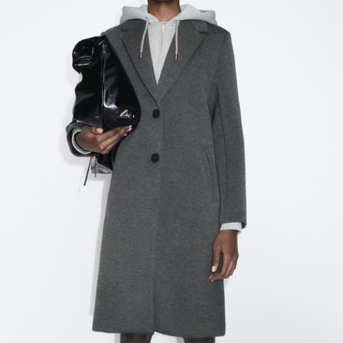 ZARA BNWT 2025. GREY CONTRAST HOODED COAT. 8073/030/802 - Picture 5 of 8