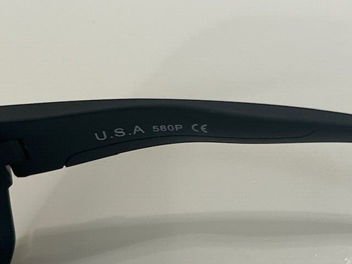 Costa Del Mar Fantail Matte Black/Gold Mirror LENS 580P W/Case Sunglasses- Great - Picture 10 of 11
