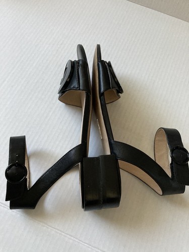 🎄Louise et Cie Leather Sandals Black Size 7.5 M - Picture 9 of 12