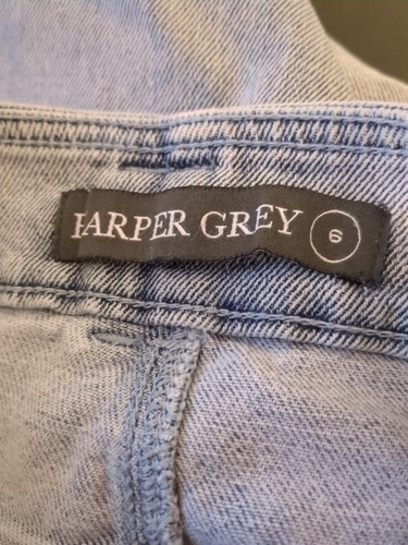Harper Grey Size 6 Denim Jeans Light Wash Straight Leg Pockets - Picture 3 of 5
