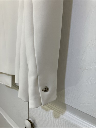 Calvin Klein White Pant Suit, Jacket & Pant Set, Women's Size 10 - Picture 9 of 24