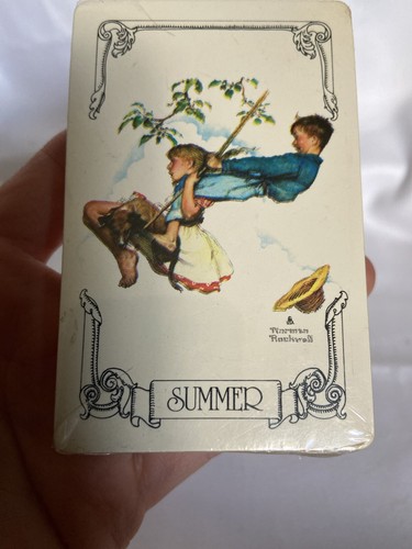 Vintage Factory Sealed NORMAN ROCKWELL Playing Cards Summer - Picture 3 of 3